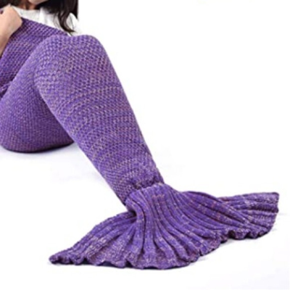Purple Mermaid Tail Blanket